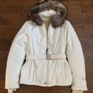 PRADA Winter Coat Fox Fur Trimmed Hood